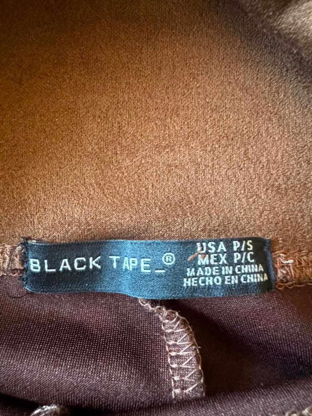 Black Tape High Waisted Faux Suede Leggings Camel Brown Quite Luxury Parisian - Picture 4 of 4